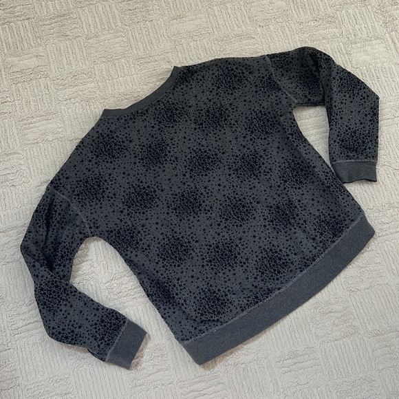 Boden Star Velvet Gray Sweatshirt Arabella Crew Neck, Size Small, EUC - Picture 3 of 16